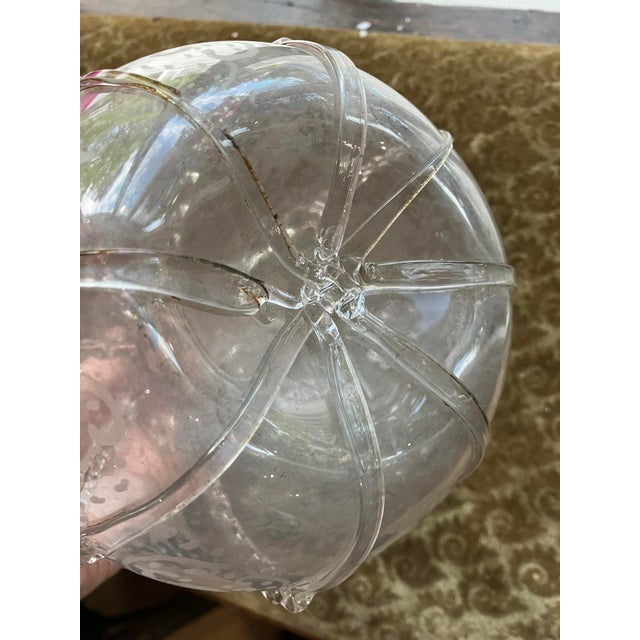 Antique 19th Century Dutch Glass Decanter – Etched Grapes & Vines, Rippled Decor For Sale - Image 18 of 18