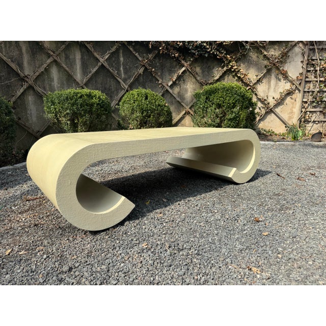Handsome Mid-Century Modern Scroll Coffee Table in the Style of Karl Springer For Sale In New York - Image 6 of 9