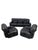 Black Faux Leather Sofa and Armchair Set from Adriano Piazzesi, Italy, 1970s, Set of 3 For Sale - Image 15 of 15