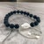 1990s David Yurman Authentic Estate Matte Onyx Beads Bracelet 6.6 - 8.5" Silver 8 mm For Sale - Image 9 of 11