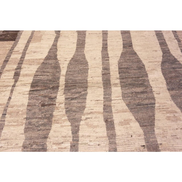 Magnificent Large Size Wool Pile Neutral Earthy Color Contemporary Primitive Tribal Design modern Area Rug, Country of...