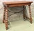 19th Spanish Farm Table With Iron Stretchers, Hand-Carved Top and Drawer For Sale - Image 4 of 13