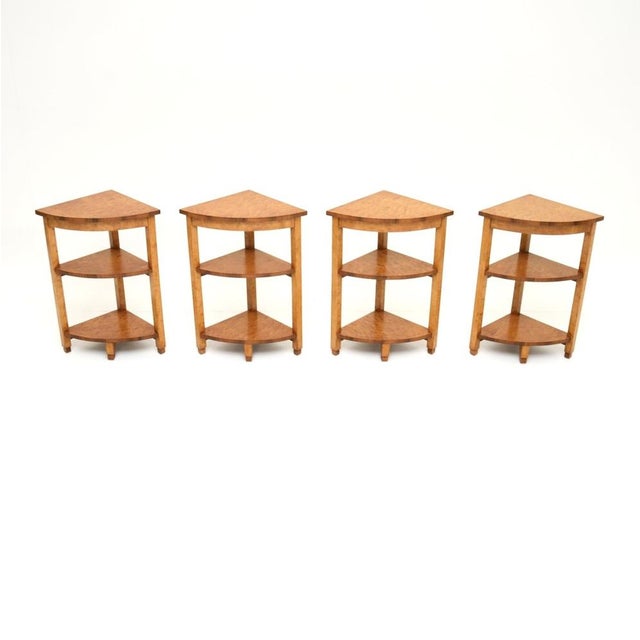 Art Deco Birds Eye Maple Nesting Coffee Tables, 1930s, Set of 5 For Sale - Image 10 of 13