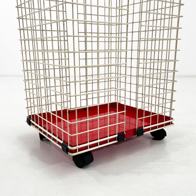 Metal Wire Laundry Bin and Hooks in Metal, 1980s For Sale - Image 7 of 9