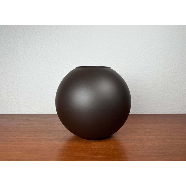 Mid-Century Modern German Wormser Terra-Sigillata Pottery Ball Vase, 1960s For Sale - Image 4 of 12