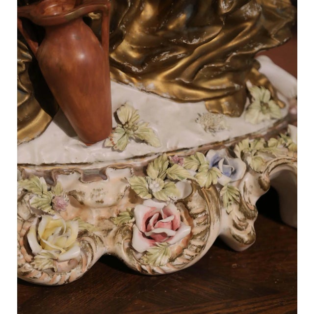 Ceramic Mid-Century Italian Capodimonte Style Porcelain Figural Group by Benrose For Sale - Image 7 of 12