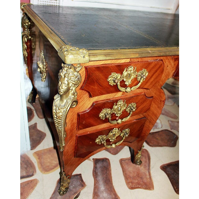 Brown Antique French Ferdinand Marcos Estate Desk For Sale - Image 8 of 10
