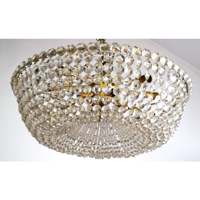 Large Glass Chandelier from Lobmeyr, 1950s For Sale - Image 4 of 8