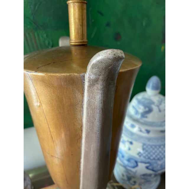 Gold Late 20th Century Frederick Cooper Art Deco Lamp For Sale - Image 8 of 10