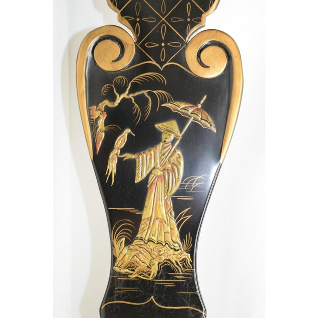 Karges Furniture Company Chinoiserie Lacquer Dining Table Chairs Set