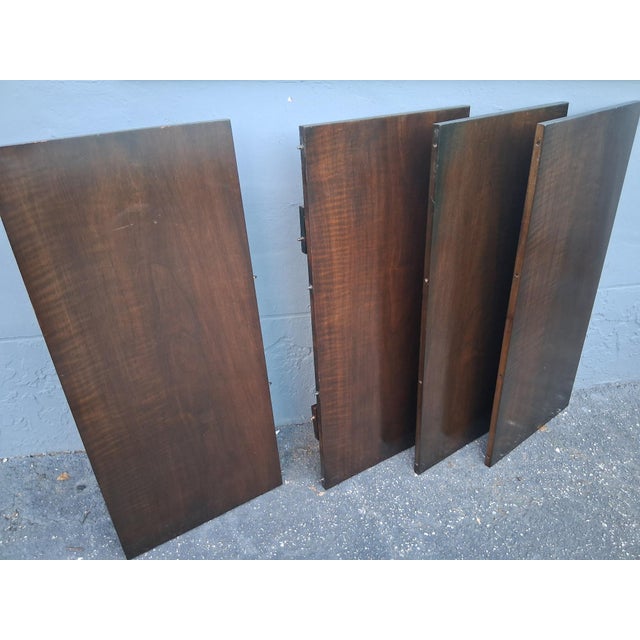 1940's Traditional John Widdicomb 10 Seat Drop Leaf "Hide Away" Dining Table - 4 Leaf - Collapses to Side Table For Sale - Image 9 of 18