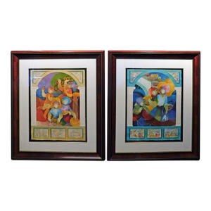 Sunol Alvar "La Mediterranee"suite "La Mer"&"La Terre" Lithograph W/Embossing