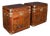 2 Late Vintage Campaign Luggage Cases, English, Leather, Nightstand, Bedside For Sale