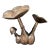 Vintage Carved Solid Wood Mushroom Sculpture For Sale