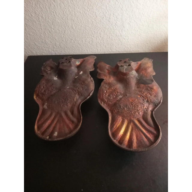 Contemporary 1970s Bronzed Sculpture of Winged Angel Wall Decor- Set of 2 For Sale - Image 3 of 6