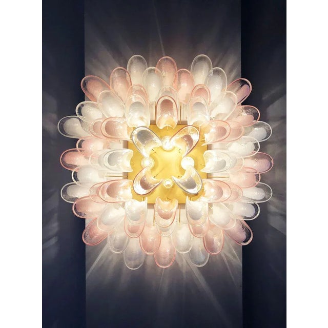 Vintage Italian Glass Chandelier, 1982 For Sale - Image 9 of 17