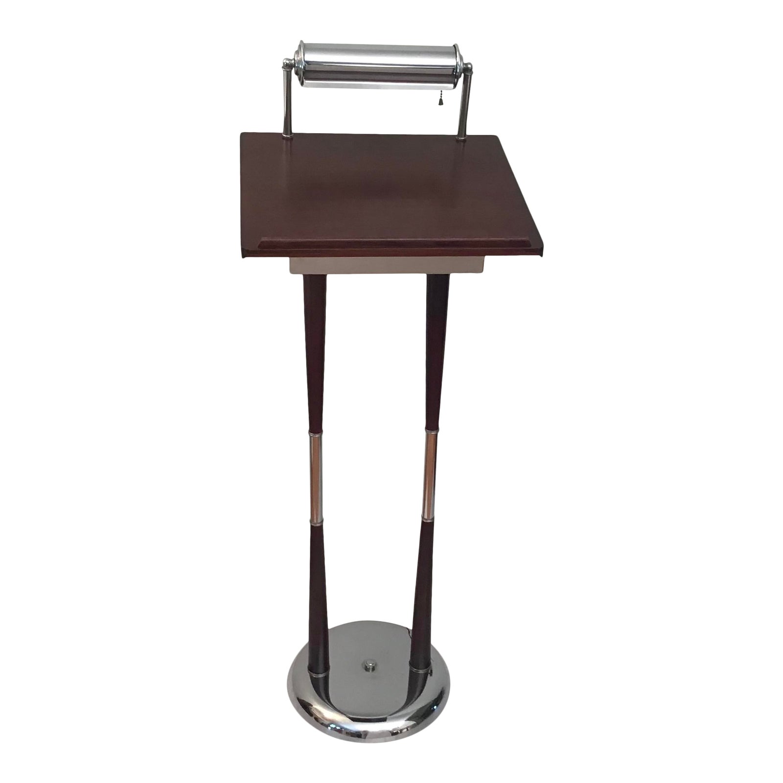 MidCentury Modern Reception Podium Lectern Hostess Stand W/Light