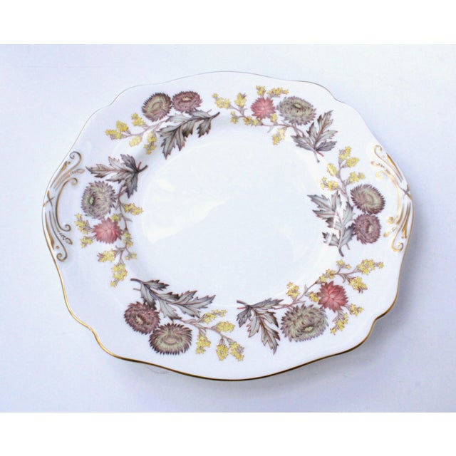 Vintage square dinner plate Wedgwood, highly sought-after "Lichfield" pattern. Made in England. Featuring bone china base...