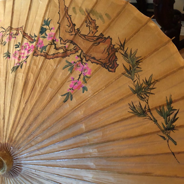 1970s Vintage Asian Paper Umbrellas - a Pair For Sale - Image 5 of 11