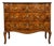 Continental Rococo Style Burl Walnut Arbalète-Form 3-Drawer Commode For Sale