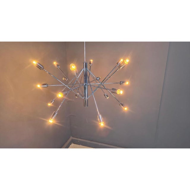 Vintage Sputnik Chrome Chandelier, 1970s For Sale - Image 17 of 18