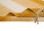 A bold mustard yellow border frames a quiet ivory center in this handwoven flatweave, its fringed edges signaling honest,...