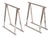 Mid-Century Modern Italian Chromed Steel Trestles by Milo Baughman, 1970s, Set of 2 For Sale