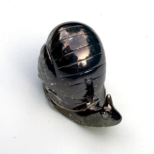 Metal Silverplated Snail Salt Cellar For Sale - Image 7 of 11