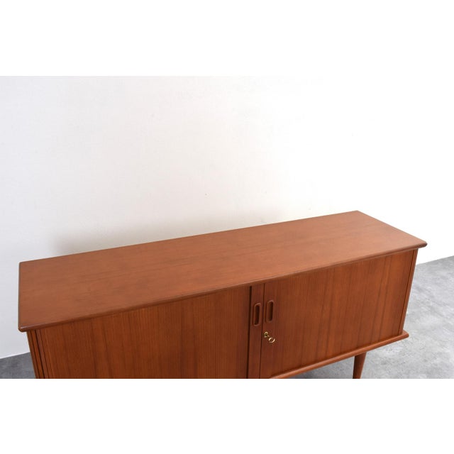 Mid-Century Modern Danish Teak Tambour Sideboard, 1960s For Sale - Image 11 of 13