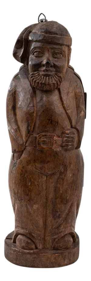 20th Century French Carved Wooden Man Decoration