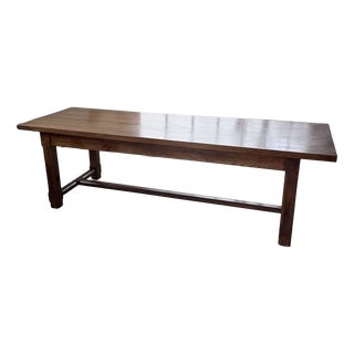 Oak Farmhouse Table, 1950s For Sale