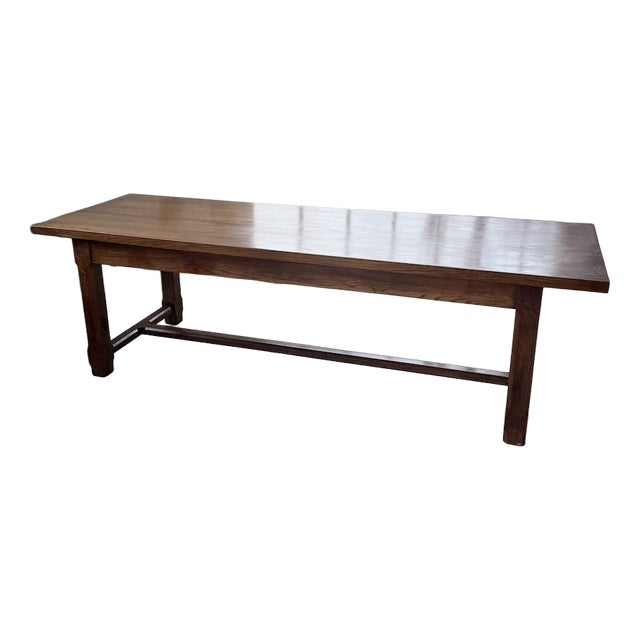 Oak Farmhouse Table, 1950s For Sale