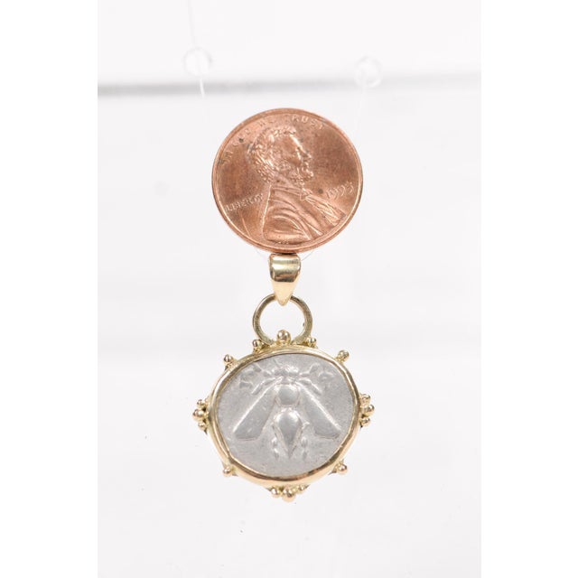 Greek Ar Drachm [Coin] Pendant Set W 18k For Sale In Atlanta - Image 6 of 12