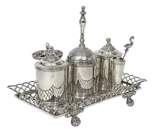 Portuguese Silver Inkstand, 1800s