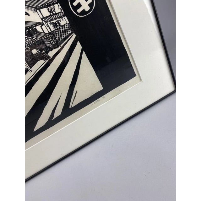 Hideo Senba, Shibori No Machi, 1992, Woodblock Print For Sale - Image 4 of 12