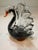 Vintage Signed Murano Black Swan Art Hand Blown Glass Sculpture Figurine For Sale - Image 9 of 14