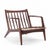Lawrence Peabody Lawrence Peabody Mid Century Walnut Lounge Chairs - Pair For Sale - Image 4 of 12