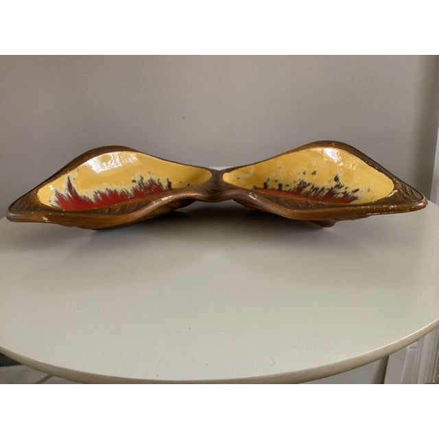 Ceramic Vintage Oyster Shape Serving Dish or Platter For Sale - Image 7 of 16