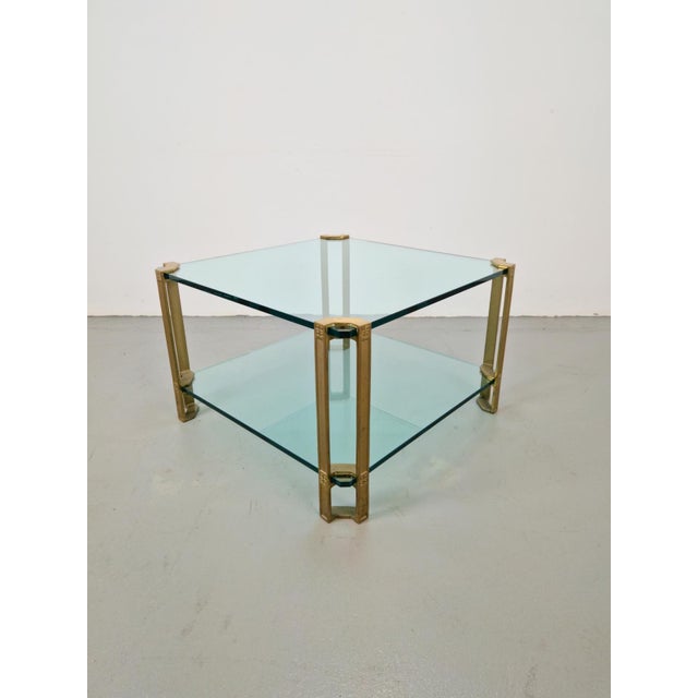 Regency Model T24 Coffee Table in Brass and Glass by Peter Ghyczy, 1970s For Sale - Image 12 of 15