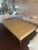 Traditional Lee Industries Large Leather Cocktail Ottoman in Apex Sand Tan Color Wood Slats Great Used Condition. On Casters For Sale - Image 3 of 11