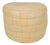 Beige Leather Patchwork Ottoman, 1970 For Sale