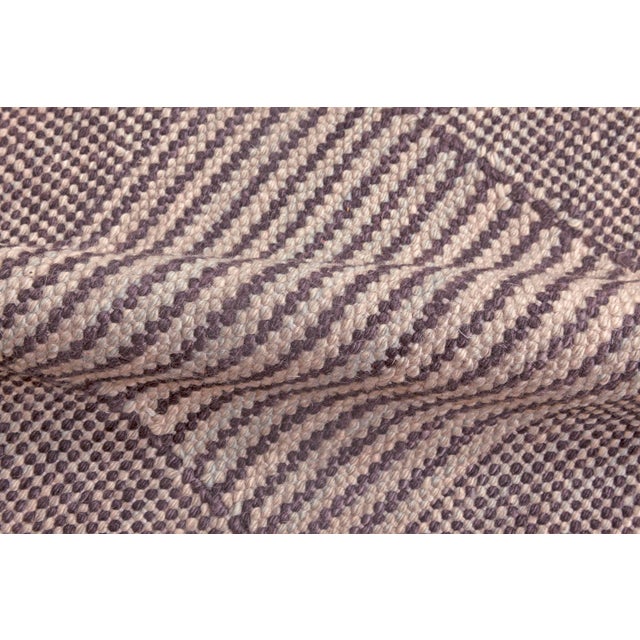 Gray "Optique" Modern Oversized Flatweave Geometric Gray Rug by Doris Leslie Blau For Sale - Image 8 of 8
