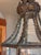 Antique Lantern-Shaped Ceiling Fixture With Three Arm Light Source Within For Sale - Image 10 of 11