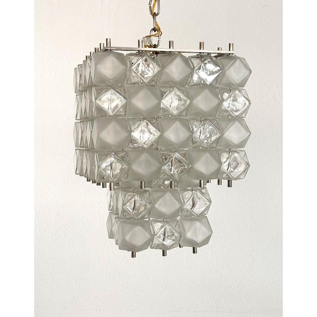 1960s Mid-Century Modern Italian Murano Glass Geometric Pendant by Interlux, 1960s For Sale - Image 5 of 17