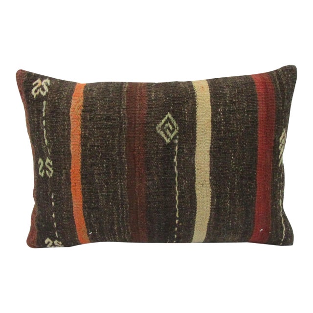 Striped Decorative Kilim Pillow For Sale