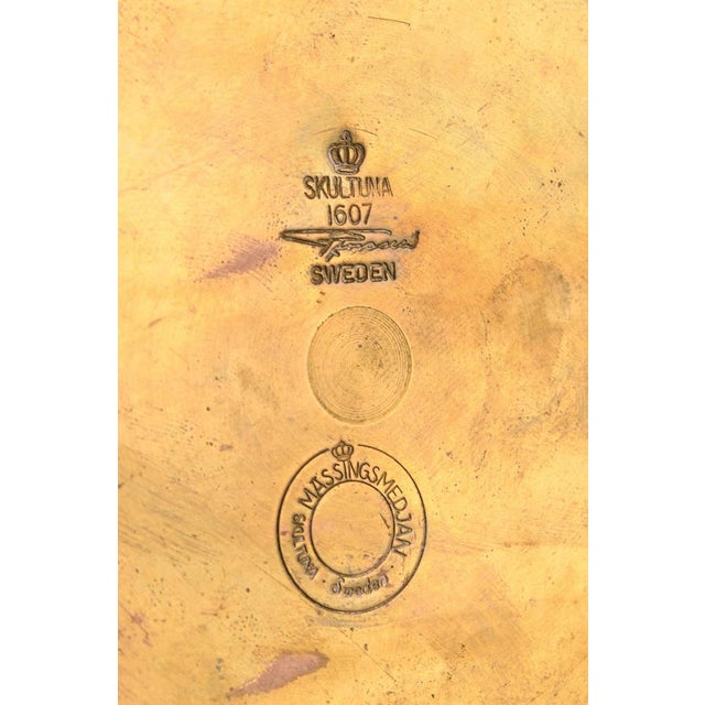 Brass Vase attributed to Pierre Forssell, 1950s For Sale - Image 4 of 5