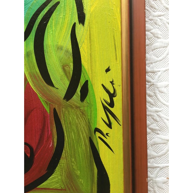 Abstract Expressionism Peter Keil Abstract Portrait Painting, Framed For Sale - Image 3 of 7