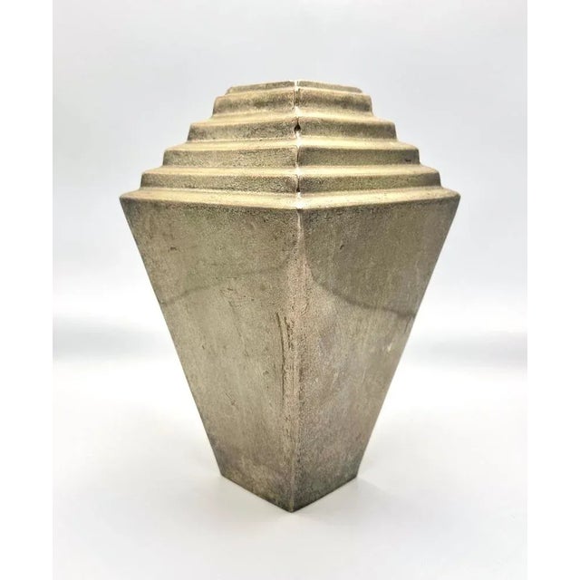 Modernist Silver-Plated Vase, 1950s For Sale - Image 11 of 11