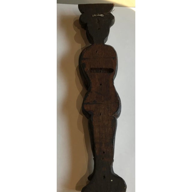Vintage French Carved Breton Brittany Wood Wounded Soldier Wall Plaque For Sale - Image 4 of 8
