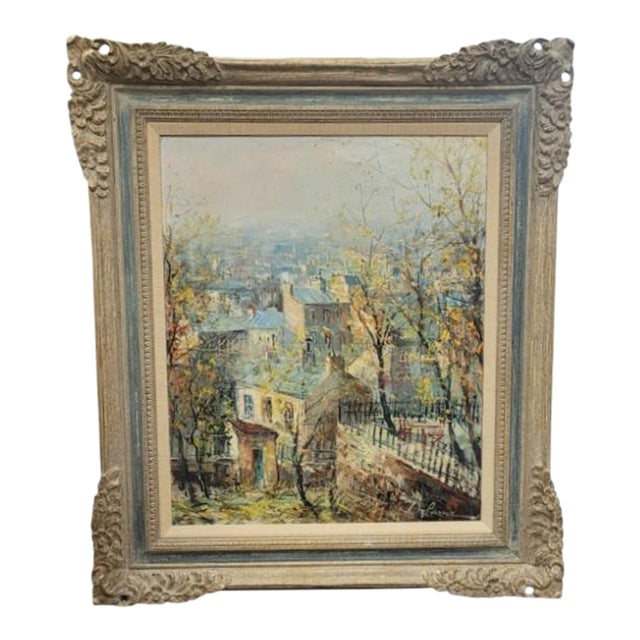 Lucien Delarue Fine French Vintage Oil Painting For Sale